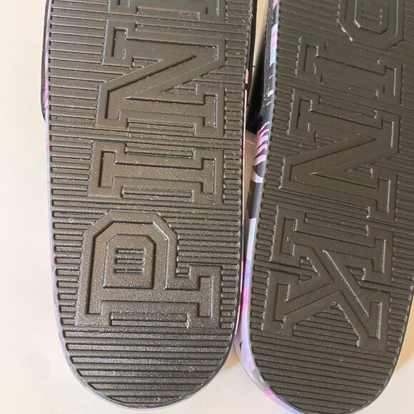 VS Pink M 7-8 Floral Print Logo Slides - Picture 10 of 10